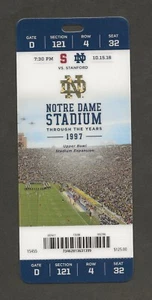 Notre Dame vs Stanford Plastik Full Ticket 15. Oktober 2016 - Bild 1 von 2