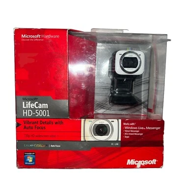 Cámara web Microsoft NIOP LifeCam HD-5001, cámara web HD, 720 P, enfoque automático, modelo 1415 Foto 1 de 4