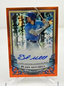 2024 Bowman Sterling Blake Mitchell 70/75 Orange Refractor Auto PA-BM Royals - Bild 1 von 2