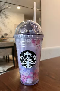 SELTEN Starbucks Korea Kirschblüte Becher Kuppel Deckel kalt 473ml 16oz limitiert - Bild 1 von 4