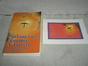 So Long Guys, Goodbye Is Forever book w./ book signing invitation Jane R.Edwards - Picture 1 of 17