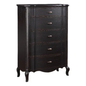 ACME Furniture Chelmsford 5-Drawer Contemporary Wood Chest in Antique Black - Picture 1 of 4