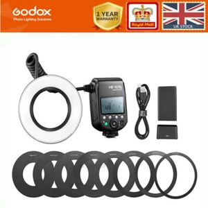 Anillo Macro LED Godox MF-R76 Flash Luz Primer Paso Speedlite para Canon Nikon Sony - Imagen 1 de 12