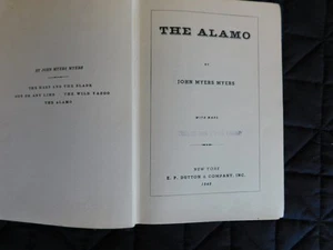 1948 FIRST EDITION  HB THE ALAMO BY JOHN MYERS SEE PICS NO DJ X LIBRARY BOOK - Picture 1 of 5