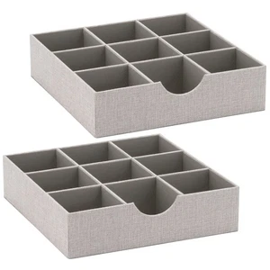 Drawer Organizer Tray 2 Pack, Gray, Silver - Picture 1 of 5