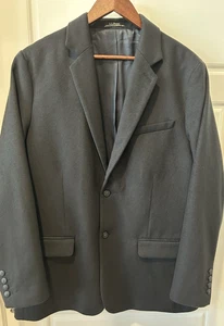 LL BEAN Wool Cashmere Black Blazer Sport Coat 44 Tall READ - Picture 1 of 18