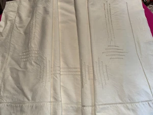 Drap ancien en coton métis brodé main avec retour 230 cm x 320 cm réf D427 - Picture 1 of 8