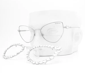 Swarovski Blaulicht Brille Eyeglasses SK7011 Silber Clip on Kristalle mit Etui - Bild 1 von 12