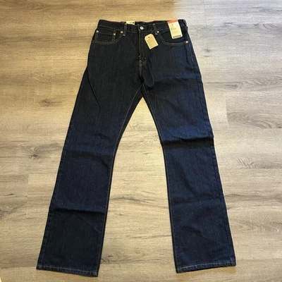 NUEVO Jeans Levi's 517 Bootcut Para Hombre 33x36 Azul Denim Lavado Oscuro Vaquero Western Foto 1 de 4