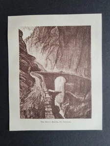 Antique 1909 print - Devil's Bridge - St Gothard Pass - Switzerland - J. Pennell - Picture 1 of 2