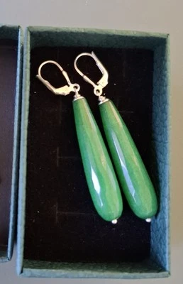 Silber 925 Lange Ohrringe 6cm  Sterlingsilber Achat - Bild 1 von 4