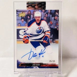 Engrasadores Jari Kurri 2022-23 cubierta superior corte transparente exclusivo autógrafo (25/35) CCJK - Imagen 1 de 4