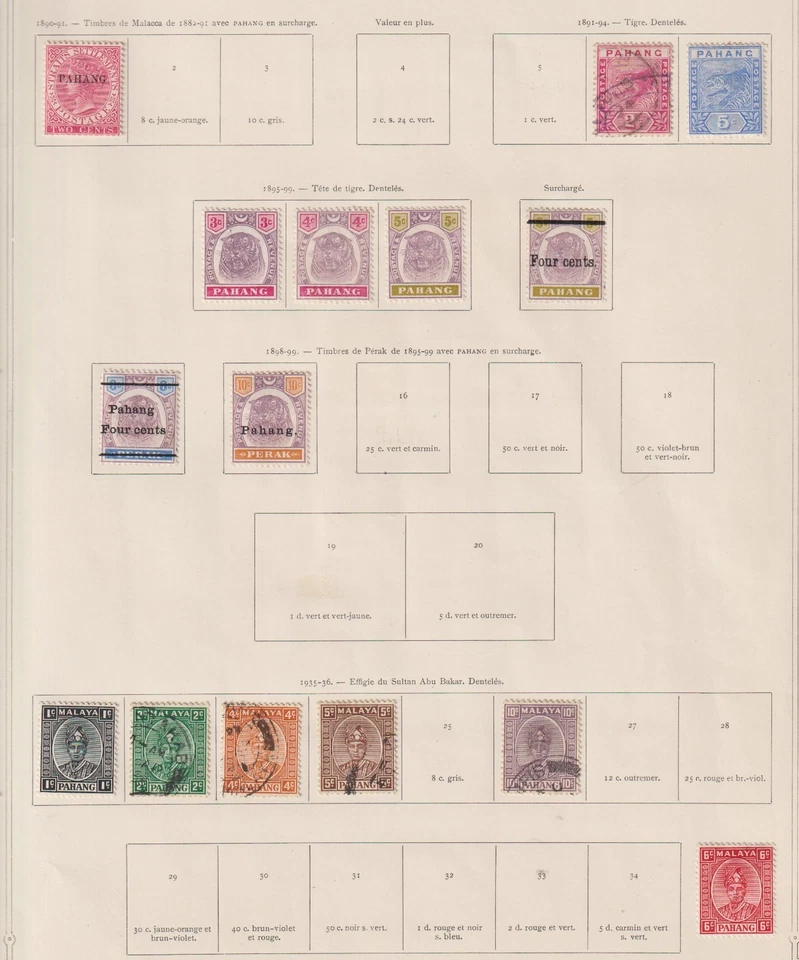 Malaya/PAHANG 1890 collection of 15 stamps / HIGH VALUE! - Image 1 of 1