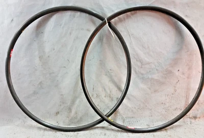 Trek Matrix ISO CII Aero 700c Racing Road Bike Rim Set Black 36/28S USA Made FIX - Image 1 of 4