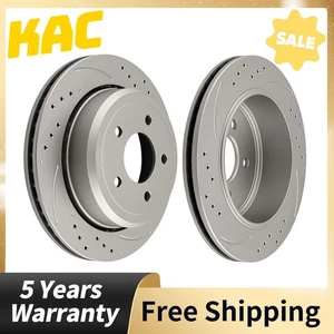Rotores de freno de taladro/ranura trasero para Crown Victoria Grand Marquis Marauder 2003-2011 - Imagen 1 de 19