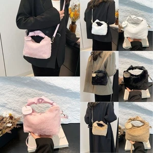 Plush Tote Bags High-capacity Single Shoulder Bag Plush Underarm Bag Female - Picture 1 of 16