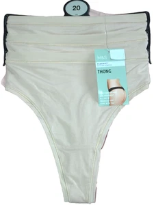 DAMEN M&S 3ER PACK BODY FLEXIFIT MODAL STRINGS SLIPS GRÖSSE 20 OPALINE - NEU MIT ETIKETT - Bild 1 von 2