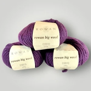 Lot Of 3 Rowan Big Wool 100% Merino Wool 100g 87yds Each Color 25 - Picture 1 of 5