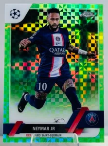 Neymar Jr 2023 The Topps 341/399 Green Checker Flag Cmampions League #10 - Picture 1 of 3
