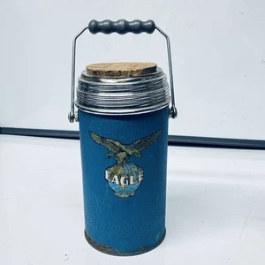 Vintage Eagle Vacuum Bottle Hot Food Flask Made in Japan 1950s Rare Retro - Picture 1 of 16