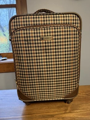Maleta de viaje London Fog 22" - marrón gris negro a cuadros Foto 1 de 4