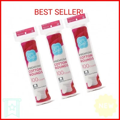 Redondos de algodón Medline Simply Soft (300 unidades), 100 % algodón absorbente y textura Foto 1 de 2