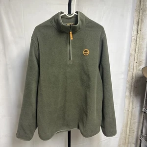 Pullover polar Timberland 2XL verde con cremallera de cuarto para hombre nuevo con etiquetas precio de venta sugerido por el fabricante 54 USD - Imagen 1 de 8