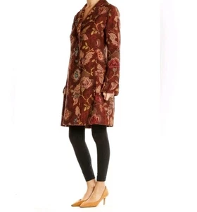 Cappotto arazzo broccato floreale giacobino CAbi taglia 10 - Foto 1 di 12