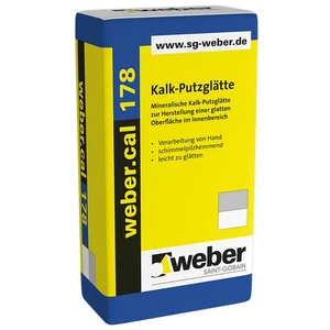 weber.cal 178 Kalk-Putzglätte 25kg naturweiß Putz Putzglätte Schlämme Glätte Glä - Bild 1 von 3