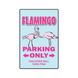 FLAMINGO Sign Or Decals parking lover animal bird lover pink lawn - Picture 1 of 9