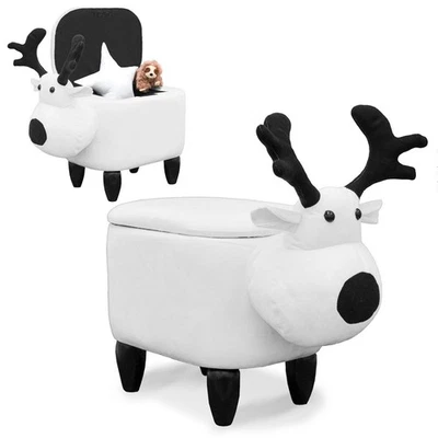 Rentier Spielzeug Hocker mit Stauraum - Sitzhocker für Kinder Kinderzimmer Deko - Bild 1 von 4