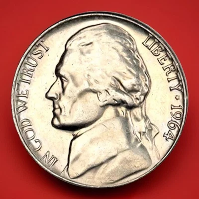 GEM BU 1964-D Jefferson Nickel Denver Mint Coin 5c From OBW FAST SHIPPING - Image 1 of 4