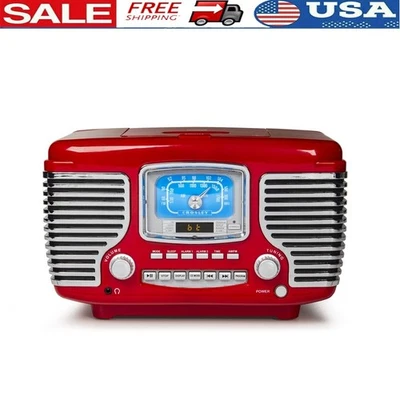Bluetooth Radio CD Player Alarm Clock Stereo Speakers AM FM Tuner Headphone Jack - Image 1 of 4
