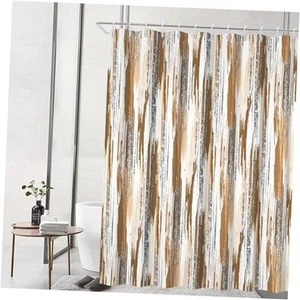 Shower Curtain, Modern Abstract Ombre and Silver 72"W x 72"L (Pack of 1) Yellow - Picture 1 of 8
