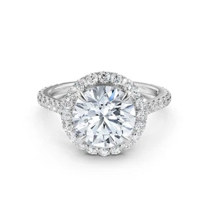 Women Anniversary CVD Lab Created Round Diamond Engagement Ring Platinum 2Ctw. - Picture 1 of 8