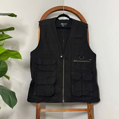 5.11 Tactical LARGE Black Hunting Cargo Pockets Utility Canvas Vest Style 80001 - Image 1 of 4