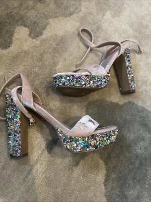 Betsy Johnson Kenna Rock Candy Star Heels 7.5 - Image 1 of 4