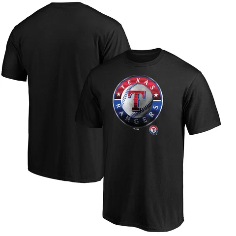 Men's Fanatics Branded Black Texas Rangers Team Midnight Mascot T-Shirt Cover