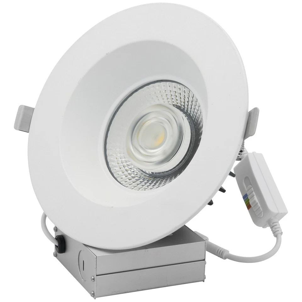 6" LED Round Luminaire, Ceiling Light Fixture, 5 CCT, 1735LM, White, Dimmable - Image 1 of 1