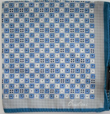 🆕️ Auth CORNELIANI Multi-Patterned 100% SILK Pocket Square Handkerchief - Image 1 of 4