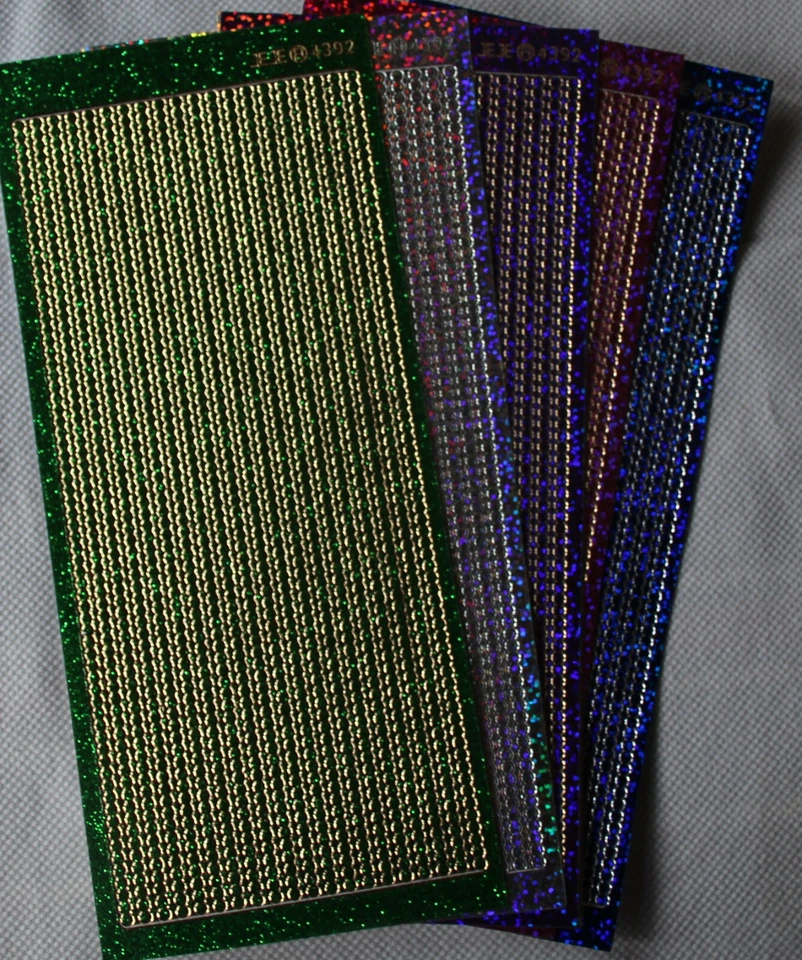 1 Stickerbogen Holografiefolie "Perlenschnüre", Jitttenmeier - Bild 1 von 1