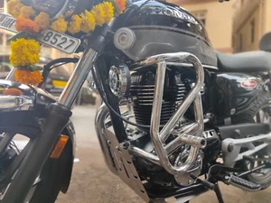 HONDA HINESS ,RS SLIDER GUARD IN STAINLESS STEEL - Picture 1 of 2