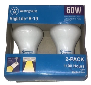 2 PACK OF WESTINGHOUSE 60R19/FL/HL/2 HIGHLITE BULBS - 60 WATTS - Picture 1 of 6