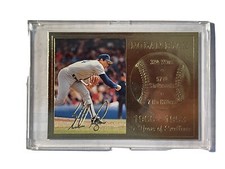 Nolan Ryan 1995 Premier 22K Gold Signature Card-Original Box & COA🔥HOF MINT