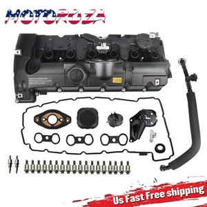Valve Cover w/ Gasket & Bolts & Cap Fit For BMW E90 E91 F25 E83 11127552281 - Picture 1 of 9