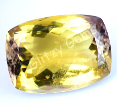 33.15 Ct Natural Bolivia Bi-Color Ametrine Cushion Certified Untreated Gemstone - Image 1 of 4