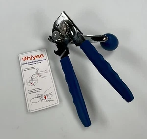 UHIYEE Heavy Duty Hand Crank Can Opener - Blue - Has Magnet to Pick Up Lids - Picture 1 of 3