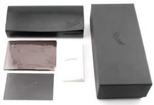 PERSOL AUTHENTIC EYEGLASSES GLASSES BOX BLACK SNAP CASE SEALED CLOTH DOCUMENTS - Picture 1 of 4