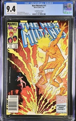 NEW MUTANTS #11 - CGC 9.4 NM - CPV CANADIAN PRICE VARIANT - NEWSSTAND Selene app - Image 1 of 4