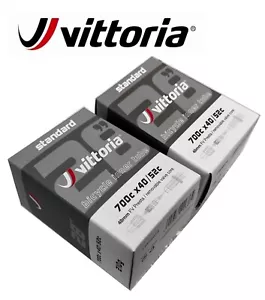 2 X Vittoria bicycle Gravel bike 700X40/52C Tubes 48mm Presta bicycle bike tubes - Picture 1 of 1